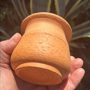 Earthenware ART Planter Terracotta Art clay‎ signed HART Small vintage estate